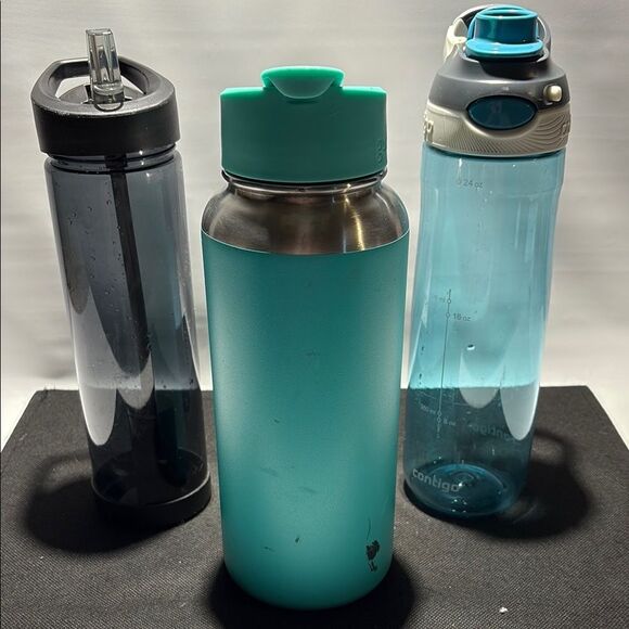 Black, Teal, and Blue Water Bottles - Picture 2 of 9